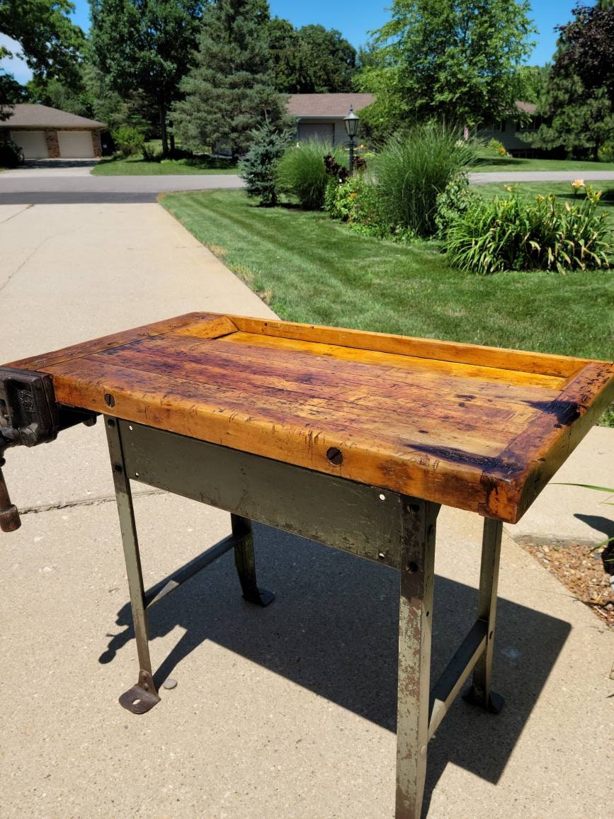Antique Workbench/ Kitchen Island Etsy