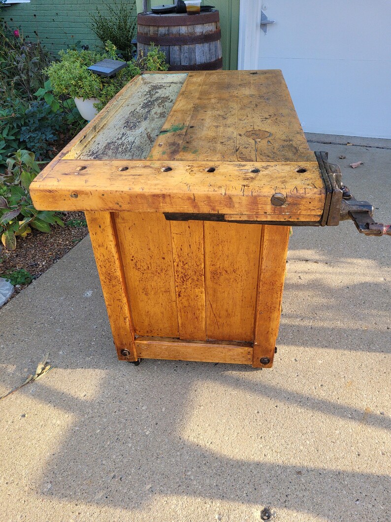 Antique Workbench/kitchen Table/island - Etsy