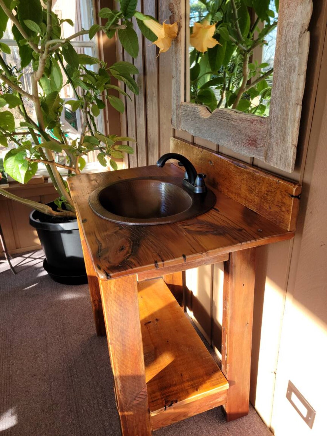 Rustic Barnwood Vanity Etsy