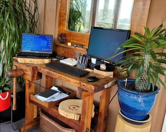 Small antique workbench/office table