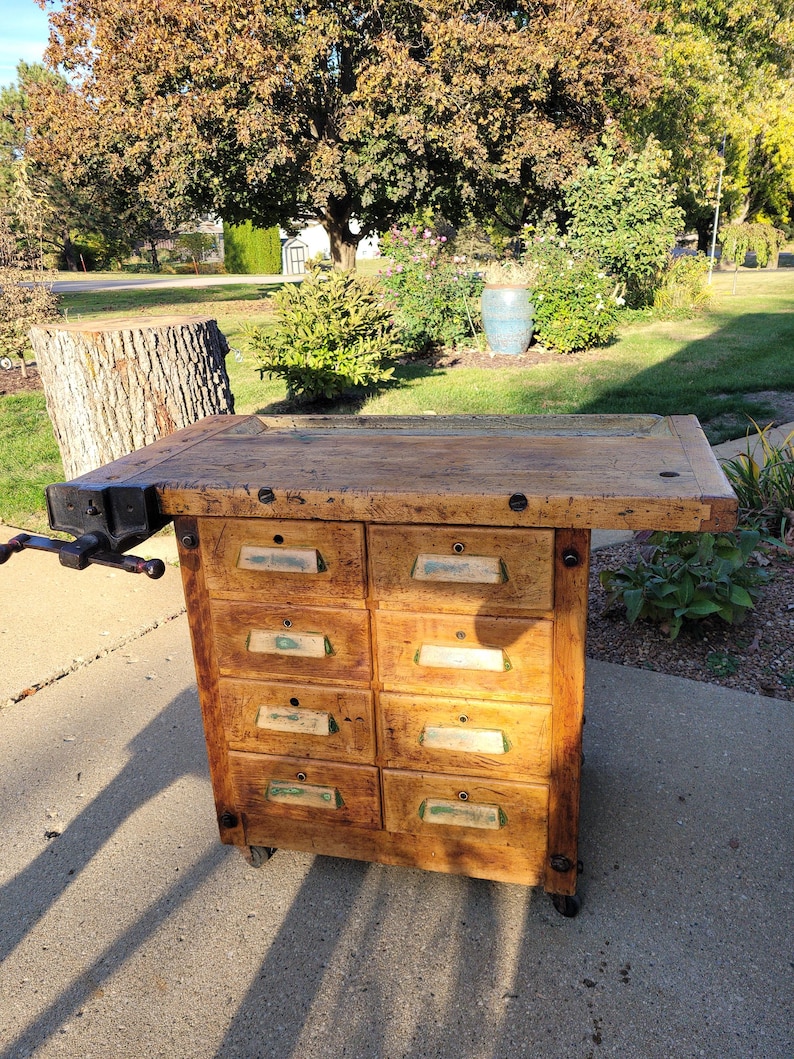 Antique Workbench/kitchen Table/island - Etsy