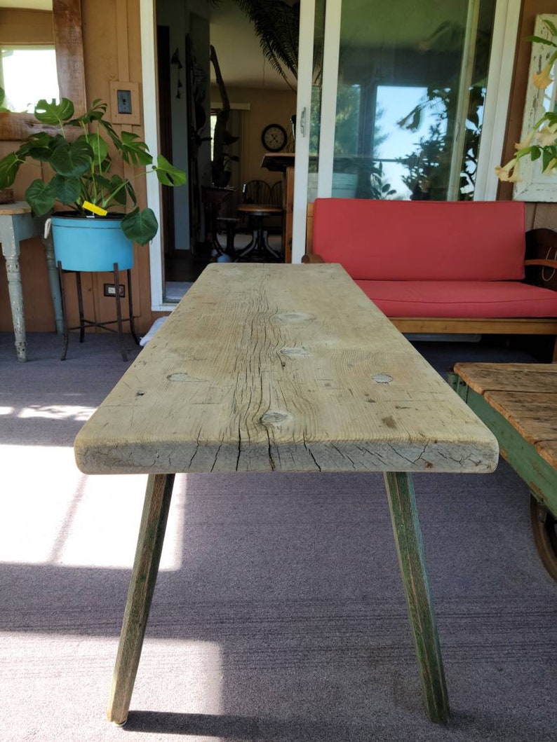 Natural Wood Console Table Etsy