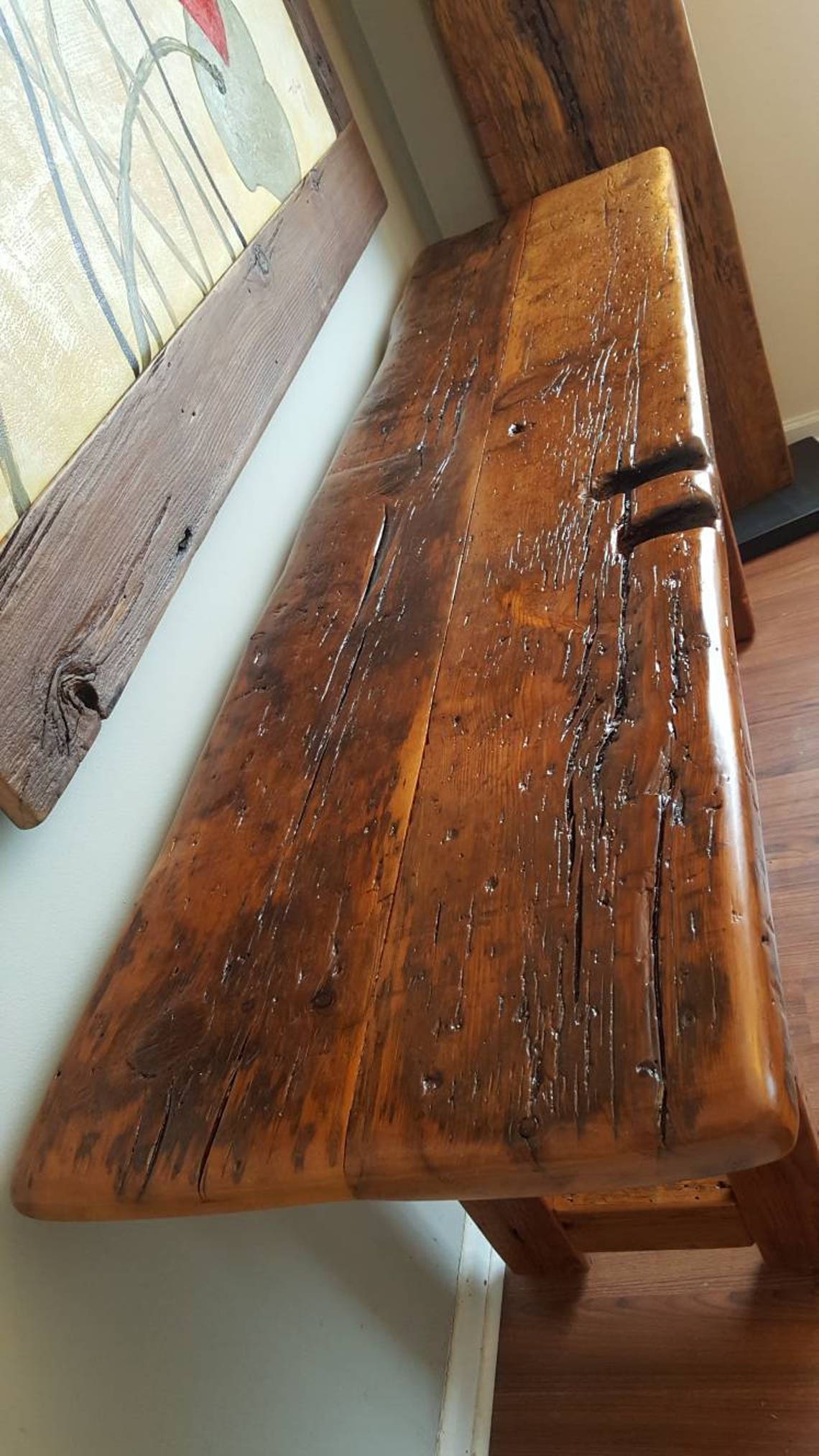 Barn Wood Console or Sofa Table. Etsy