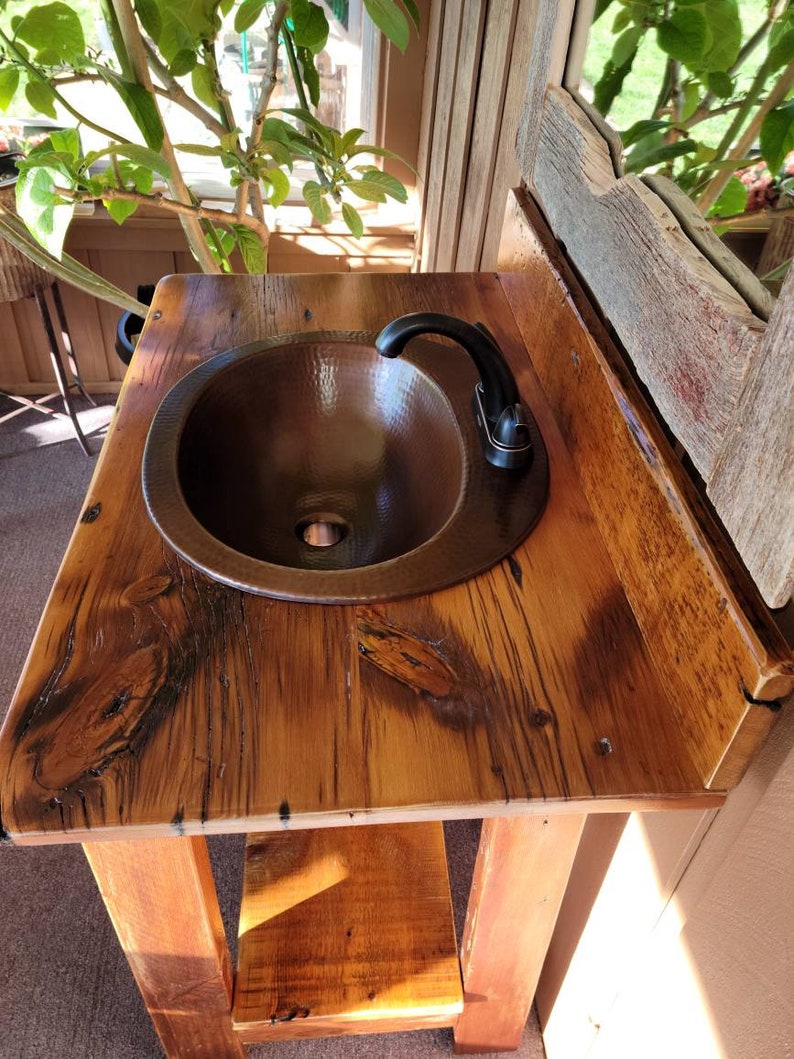Rustic Barnwood Vanity Etsy