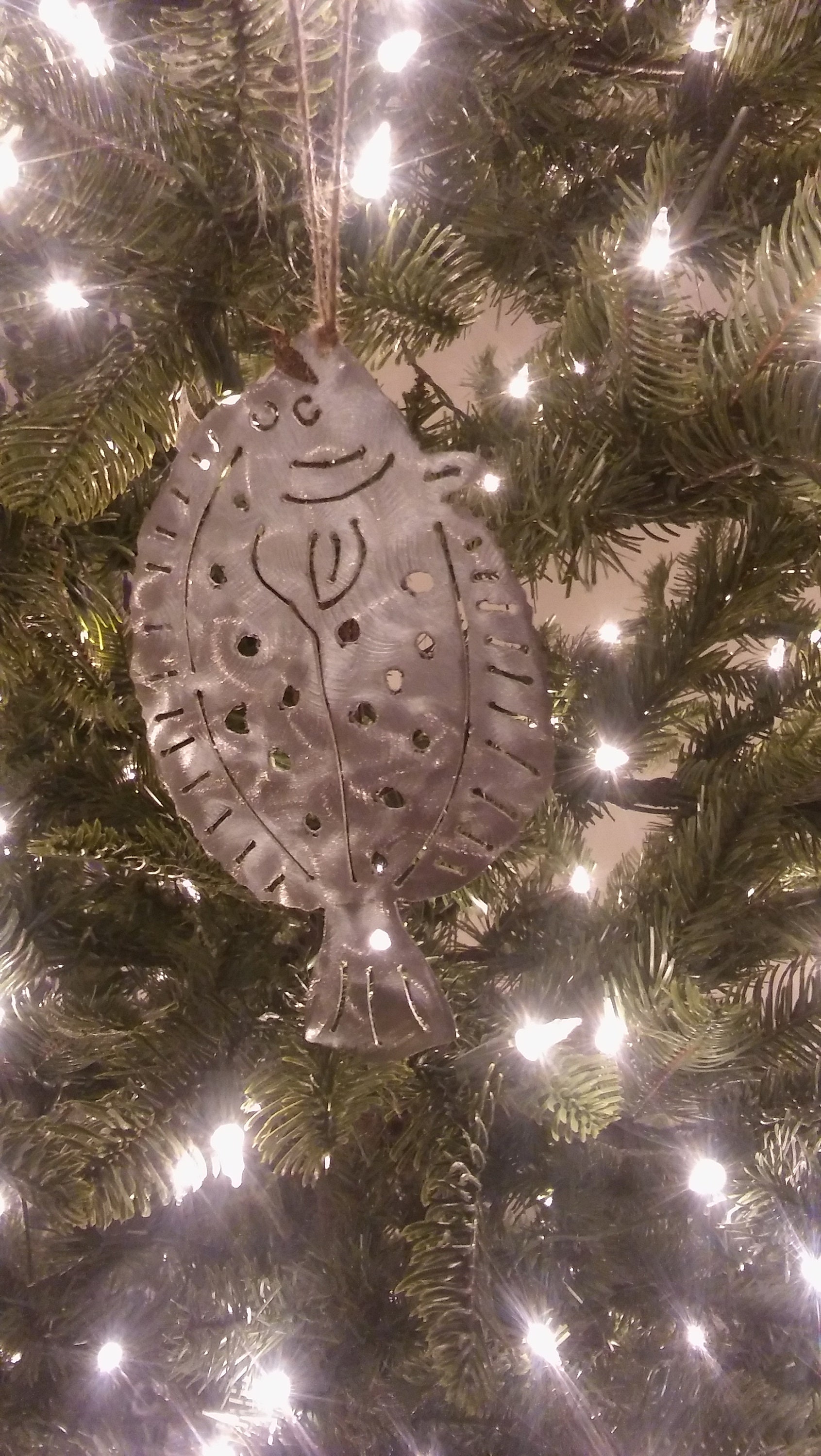 Flounder Christmas Ornament Nautical Aluminum Metal for Tree Etsy