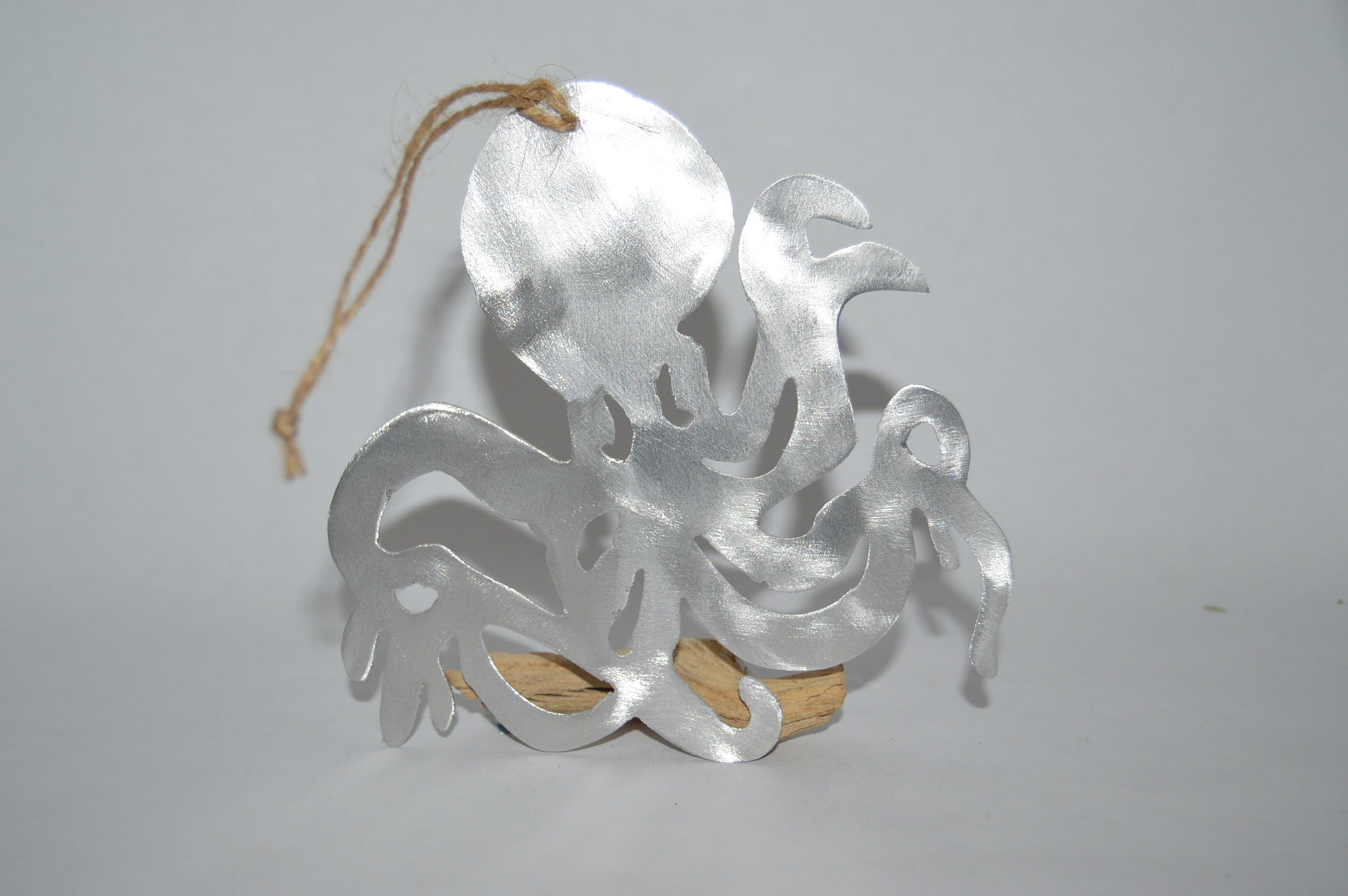 Octopus Christmas Ornament Nautical Aluminum Metal Etsy