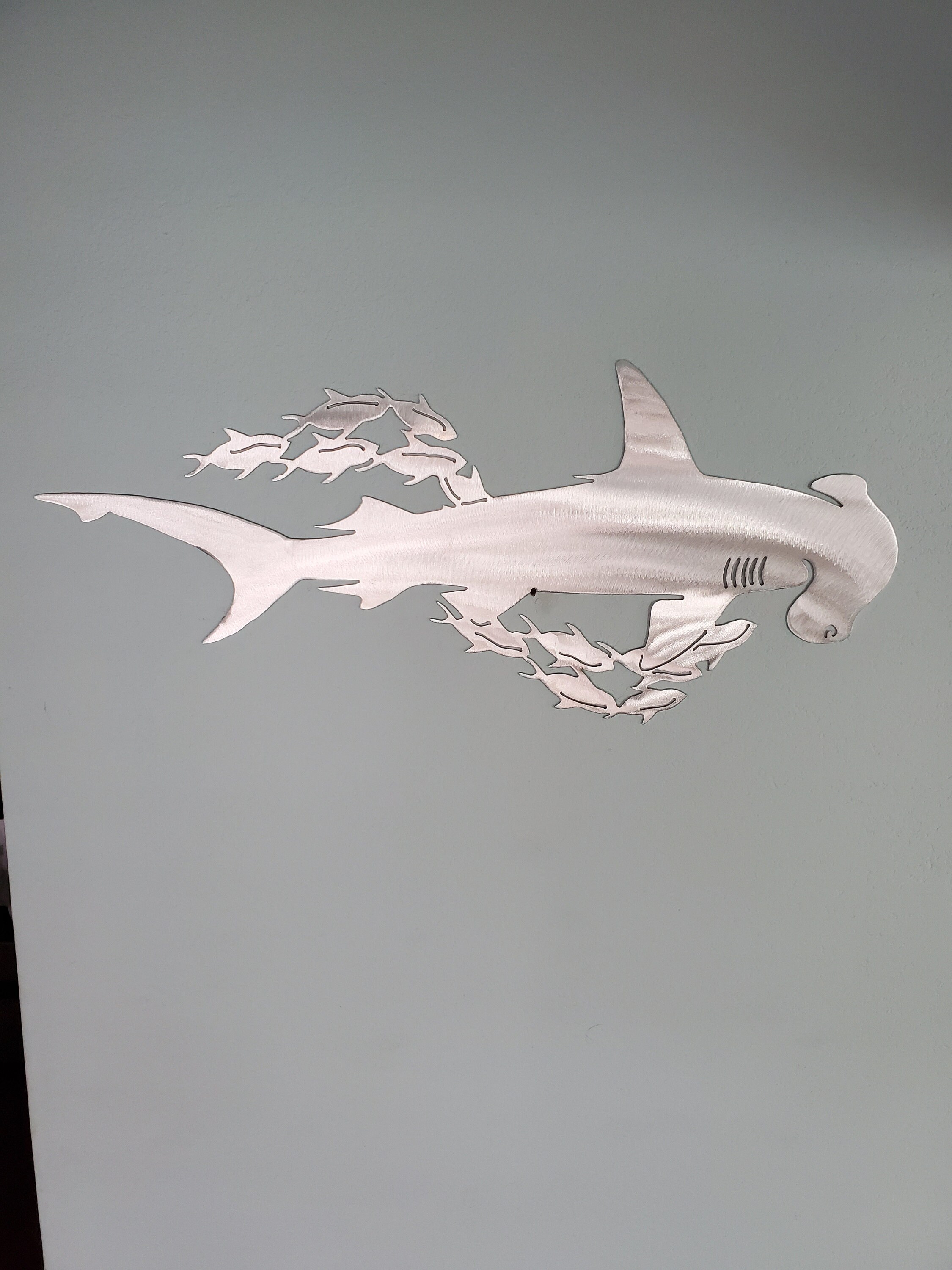 Hammerhead Shark Wall Art Ocean Wall Art Aluminum Metal Art Etsy Canada