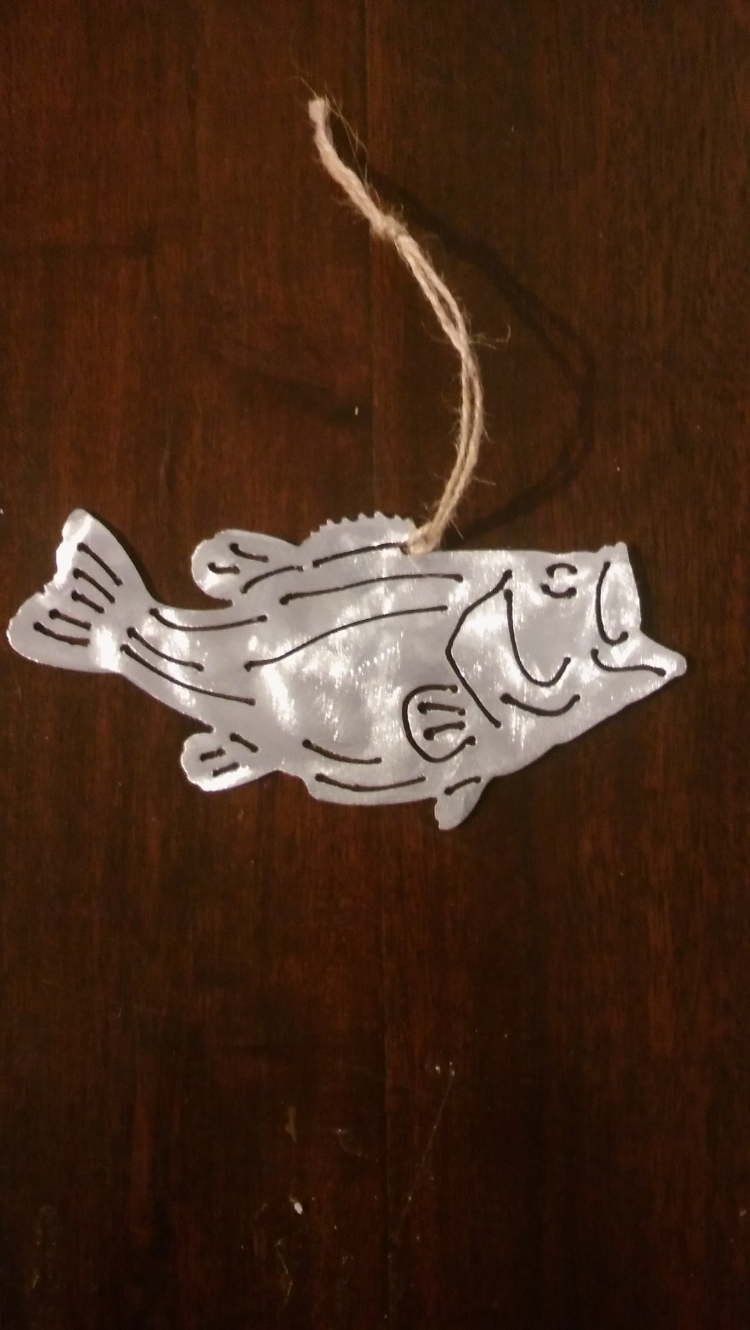 Largemouth Bass Christmas Ornament Nautical Aluminum Metal Etsy