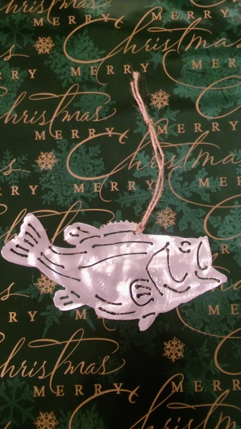 Largemouth Bass Christmas Ornament Nautical Aluminum Metal Etsy