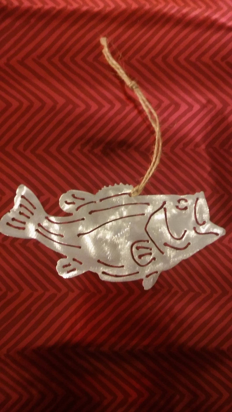 Largemouth Bass Christmas Ornament Nautical Aluminum Metal Etsy
