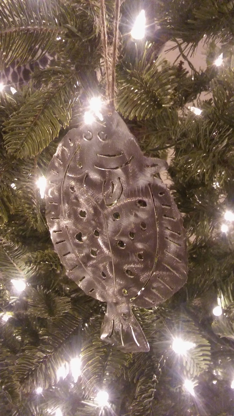 Flounder Christmas Ornament Nautical Aluminum Metal for Tree Etsy
