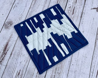 Quilted Pot Holder, Modern Pot Holder, Sophisticated Pot Holder, Contemporary Kitchen