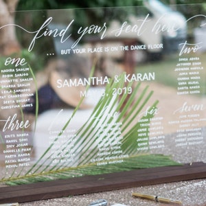 Signos acrílicos personalizados / Tabla de asientos / Libro de visitas / Ceremonia unplugged / Hashtag / Boda / Boda moderna / Boda 2019