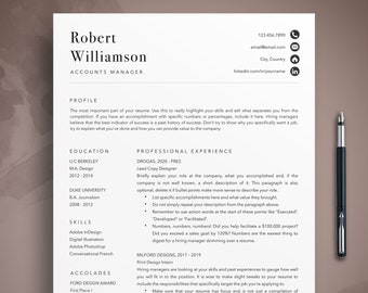 Tech Resume Template: Modern CV with Cover Letter (Microsoft Word & Pages)