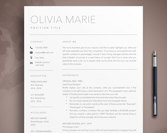 Nurse Resume Template: Professional RN Resume (Digital Download)