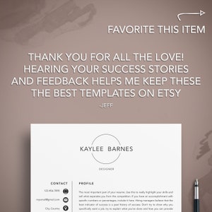 Modern Resume Template: Creative CV & Cover Letter (Digital Download) image 9