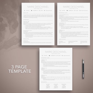 May include: A three-page resume template with a gray background and white text. The template includes sections for "About Me", "Experience", "Education", "Certification", and "References".