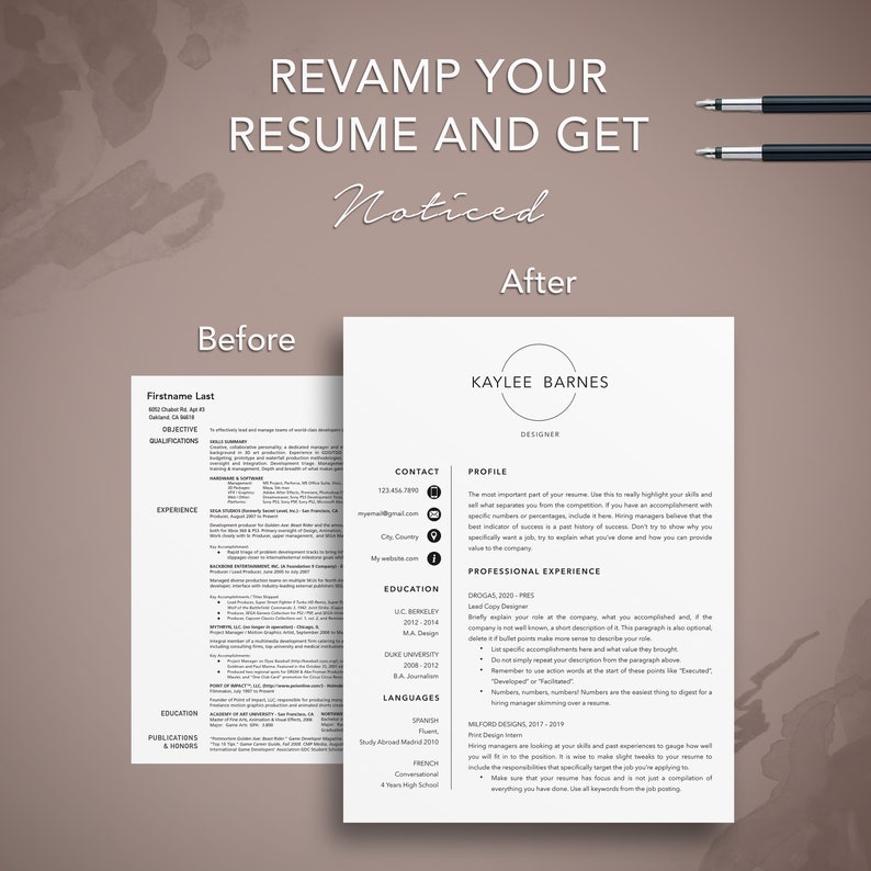 Modern Resume Template: Creative CV & Cover Letter (Digital Download) image 7