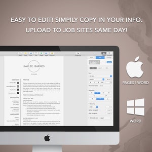 Modern Resume Template: Creative CV & Cover Letter (Digital Download) image 8