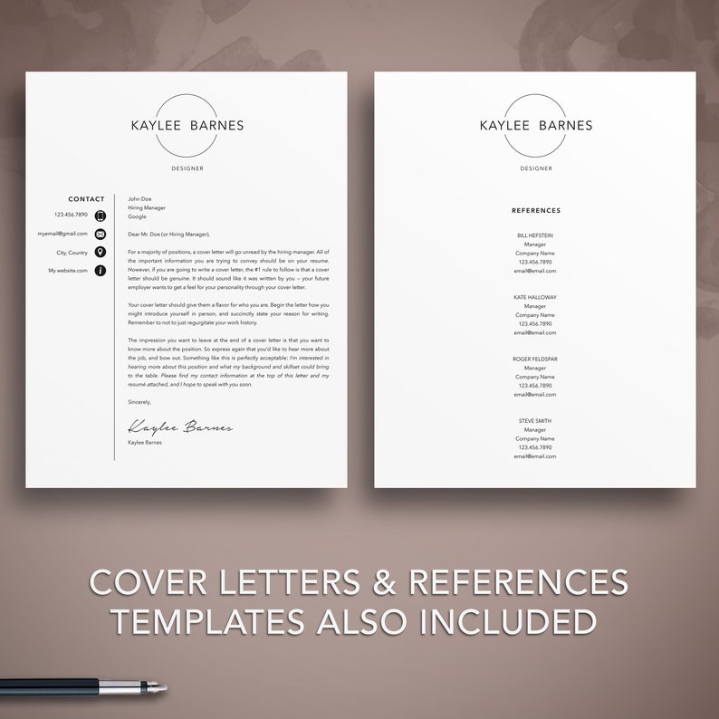 Modern Resume Template: Creative CV & Cover Letter (Digital Download) image 4