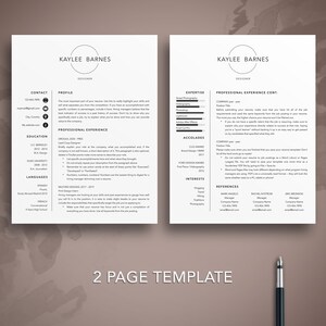 Modern Resume Template: Creative CV & Cover Letter (Digital Download) image 2