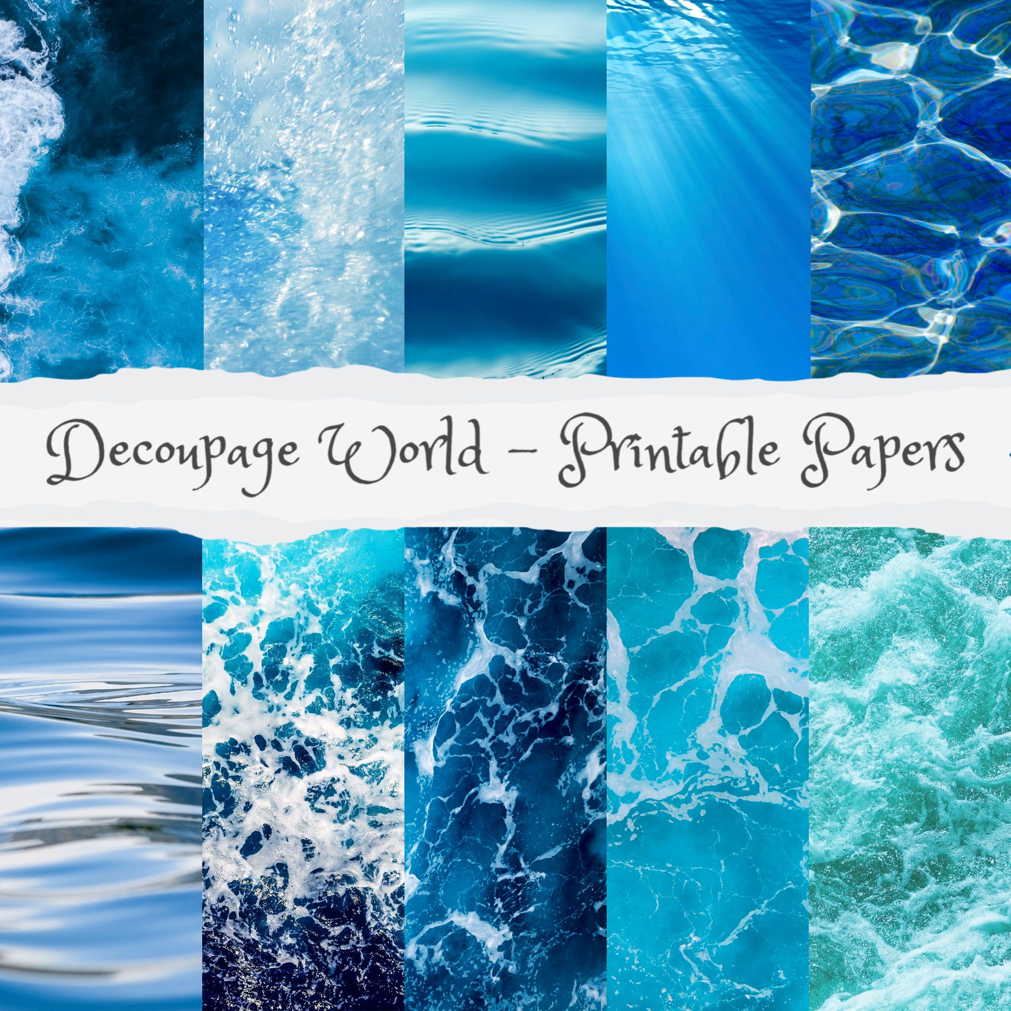 Decoupage Ocean Printable Paper