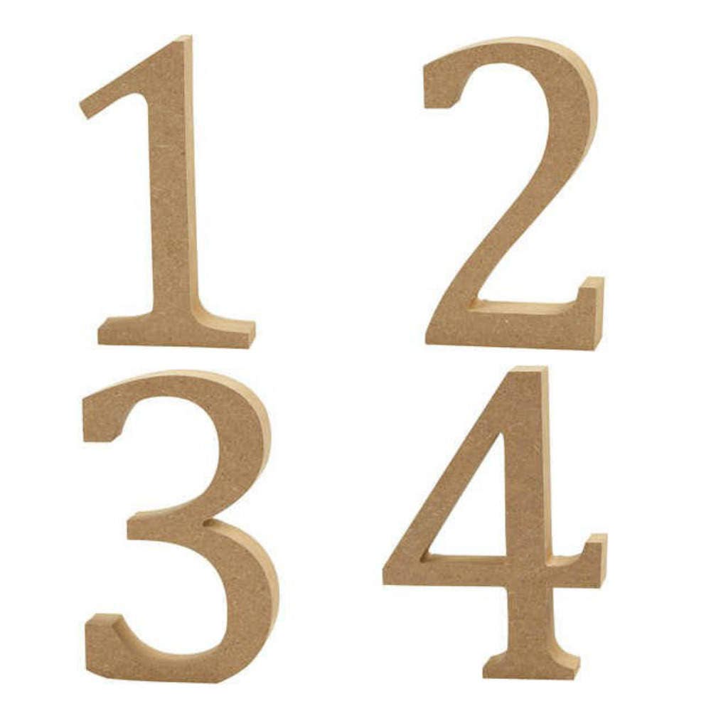 Wooden Numbers 13cm numbers free standing numbers MDF Etsy
