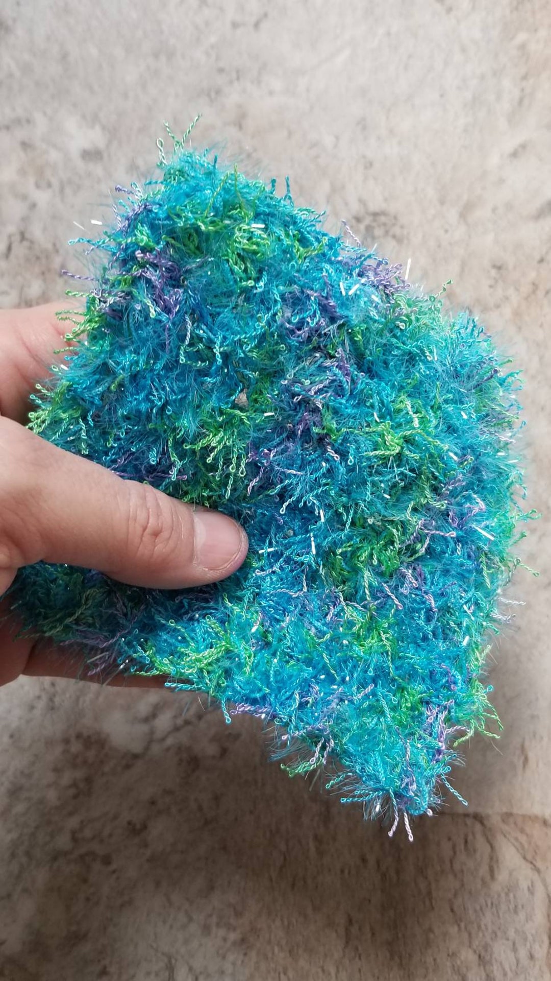Blue and Green Multi Color Scrubby - Etsy