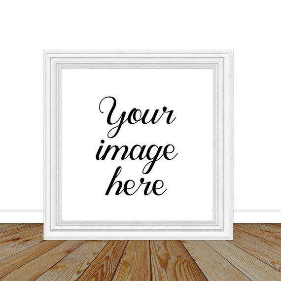 Square Frame Mock Up White Frame Mockup