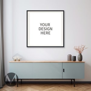 Frame Mockup Modern Credenza Frame Mockup Art Print Mockup