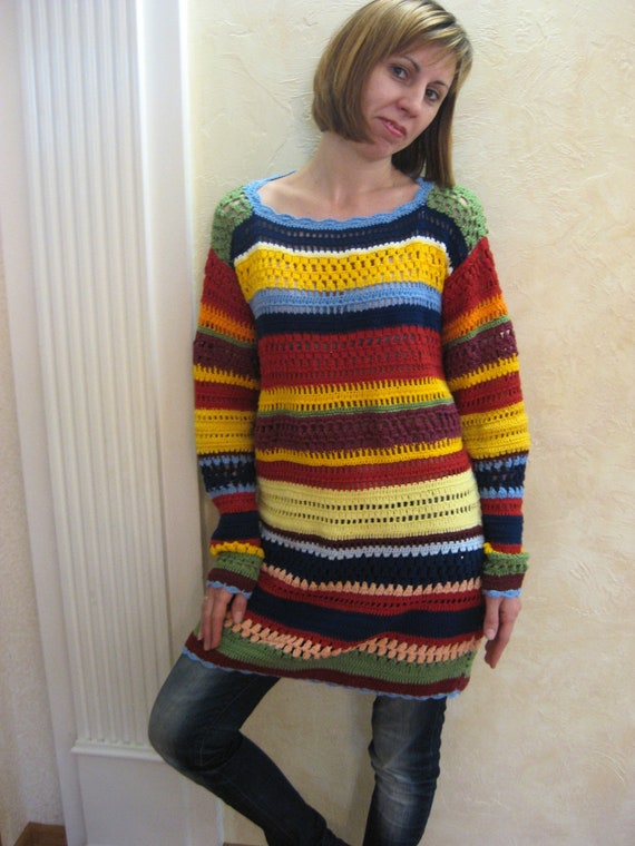 multi color sweater dress