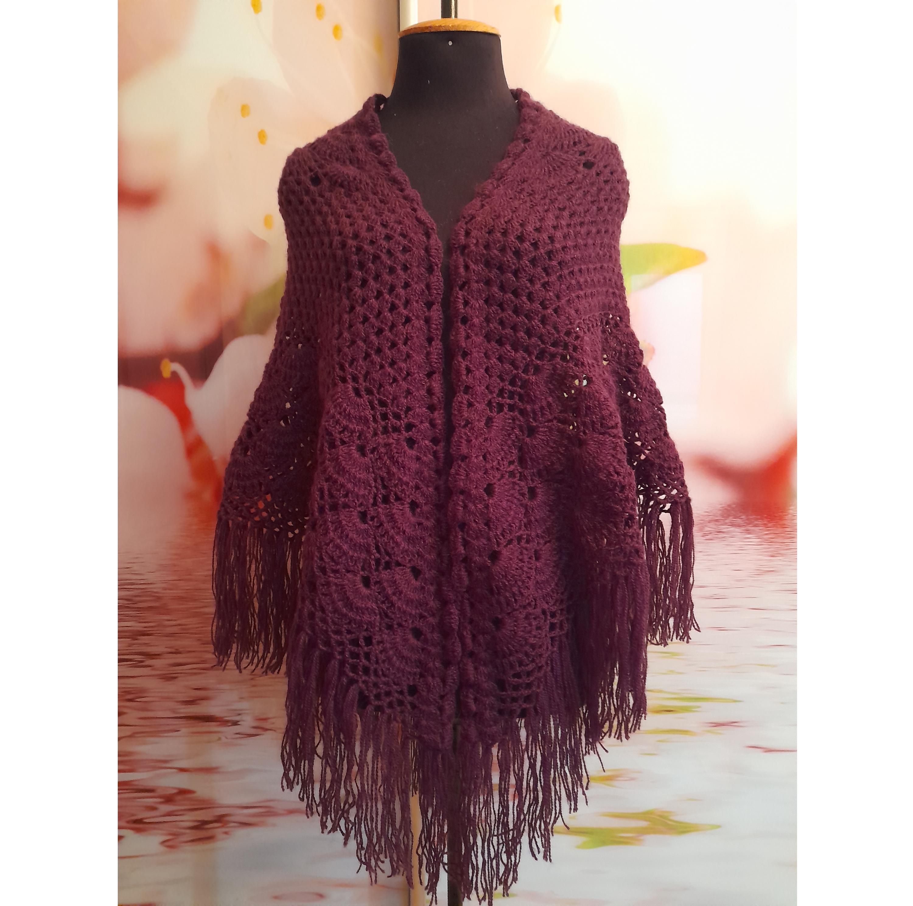 crochet shawl design in hindi