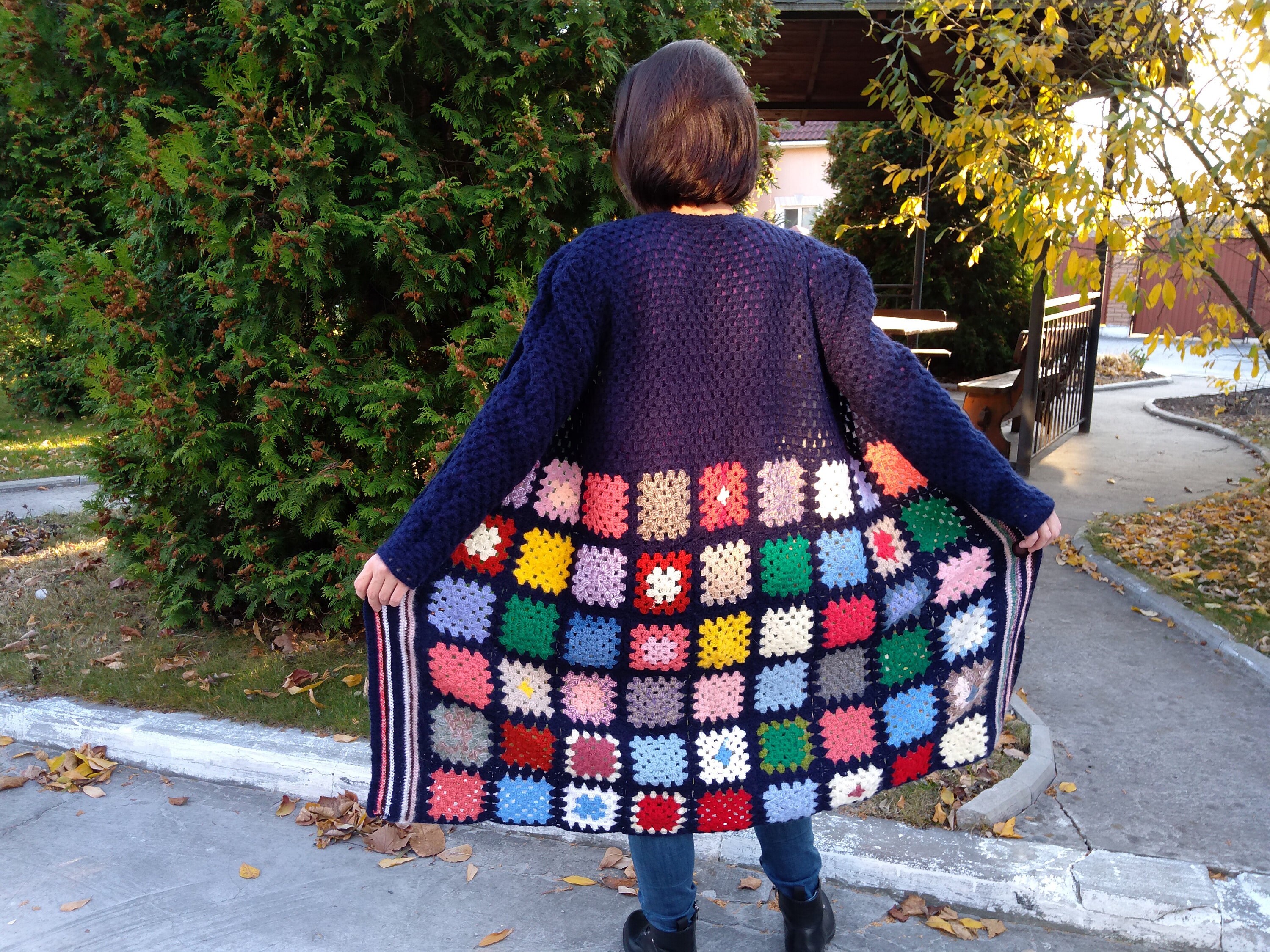 crochet patchwork jacket
