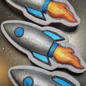 Simple Rocket Plastic or Silicone Mold, bath bomb mold, soap mold, spaceship mold, resin mold, space ship mold, space mold, rocket mold