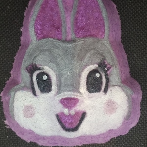 Silikonform Happy Bunny Gesicht, Kunststoffform oder Silikonform, Badebombenform, Seifenform, Gießform Hase, Resinform, Kaninchenform, Cartoonform, Kawaiiform