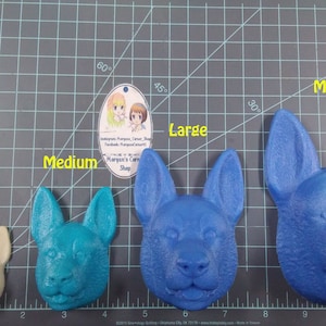 Forma plastikowa lub silikonowa na owczarka niemieckiego, forma na kule do kąpieli, forma na mydło, forma na psa, forma na żywicę, forma na głowę psa, forma 3D, forma na szczeniaka, owczarek