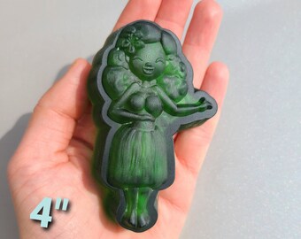 Hula Girl Plastic Mold or Silicone mold, bath bomb mold, soap mold, hula mold, resin mold, dancer mold, chocolate mold, dance mold, Hawaiian