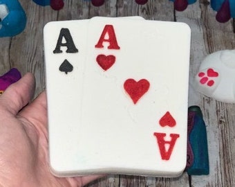 Silikonform, Badebombenform, Silikonform, Silikonform, Badebombenform, Silikonform, Harzform, Kartenform, Schokoladenform, Spielkarte, Ass, Kunststoffform