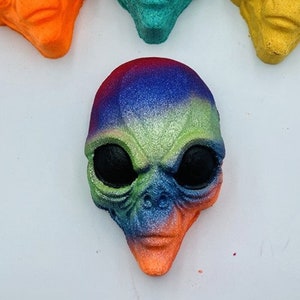 Detailed Alien Head Plastic Mold or Silicone mold, bath bomb mold, soap mold, alien mold, resin mold, chocolate mold, extraterrestrial mold