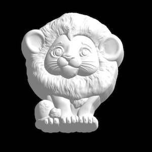 Lion Cutie Plastic Mold or Silicone mold, bath bomb mold, soap mold, lion mold, resin mold, cub mold, chocolate mold, safari mold, jungle