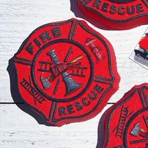 Fire Rescue Emblem Plastic Mold or Silicone mold, bath bomb mold, soap mold, firetruck mold, resin mold, fireman mold, fire mold, emblem