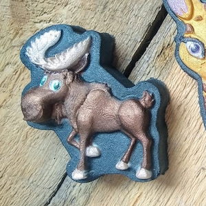 Cartoon Moose Plastic Mold or Silicone mold, bath bomb mold, soap mold, moose mold, resin mold, elk mold, chocolate mold, kawaii mold, candy