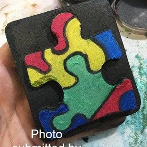 Puzzle Piece Plastic Mold or Silicone mold, bath bomb mold, soap mold, puzzle mold, resin mold, bar mold, autism awareness mold, chocolate