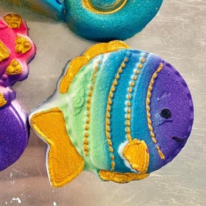 Animated Cartoon Fish Plastic Mold or Silicone mold, bath bomb mold, soap mold, koi mold, resin mold, gold fish mold, sea mold, kawaii Mould