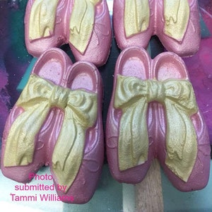 Ballet Slippers Plastic Mold or Silicone mold, bath bomb mold, soap mold, ballet shoe mold, resin mold, dance mold, chocolate mold, shoe