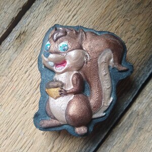 Cartoon Squirrel Plastic Mold or Silicone mold, bath bomb mold, soap mold, squirrel mold, resin mold, chipmunk mold, chocolate mold, kawaii