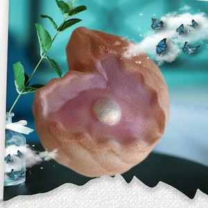 Clamshell with pearl Plastic or Silicone Mold, Sea shell mold, bath bomb mold, soap mold, resin mold, shell mold, large mold, sea life mold