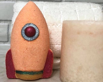 Molde de plástico de 2 partes para cohetes, molde para bombas de baño, molde para jabón, molde para nave espacial, molde para resina, molde para nave espacial, molde espacial, molde para nave, molde para extraterrestre,