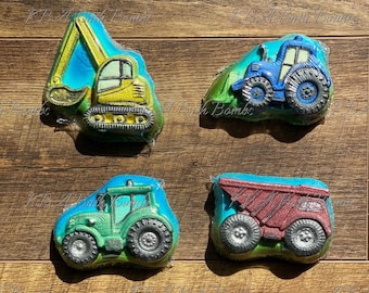 Vehículos de construcción Molde de plástico o molde de silicona, molde de bomba de baño, molde de jabón, molde de camión, molde de resina, molde de tractor, molde de chocolate, coche