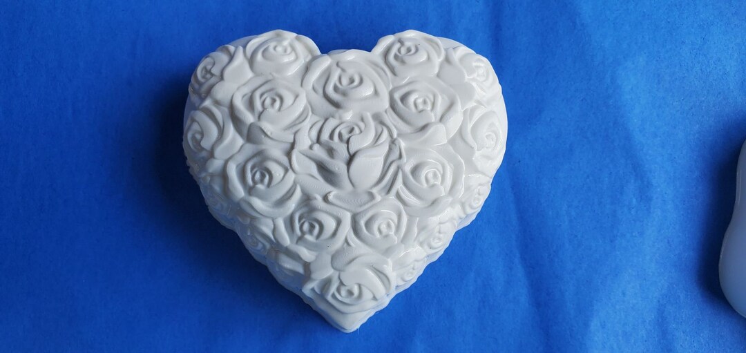 Rose Heart Plastic Mold or Silicone Mold, Bath Bomb Mold, Soap Mold ...